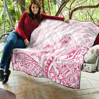 Pink White Polynesia Floral Sea Turtle Quilt LT14 - Polynesian Pride