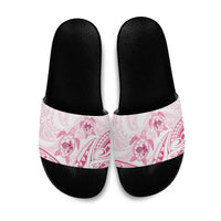 Pink White Polynesia Floral Sea Turtle Slide Sandals LT14 White - Polynesian Pride