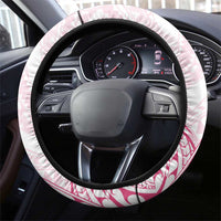 Pink White Polynesia Floral Sea Turtle Steering Wheel Cover LT14 - Polynesian Pride