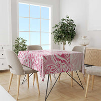 Pink White Polynesia Floral Sea Turtle Tablecloth LT14 - Polynesian Pride