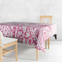 Pink White Polynesia Floral Sea Turtle Tablecloth LT14 - Polynesian Pride