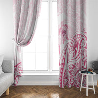 Pink White Polynesia Floral Sea Turtle Window Curtain LT14 - Polynesian Pride