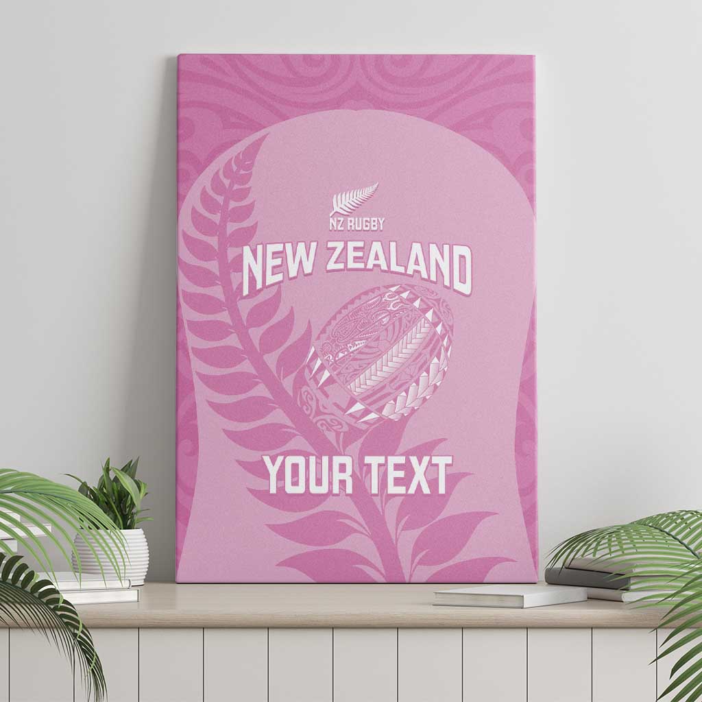 Custom New Zealand Silver Fern Rugby 2025 Canvas Wall Art All Black Aotearoa Maori Pink LT14 - Polynesian Pride