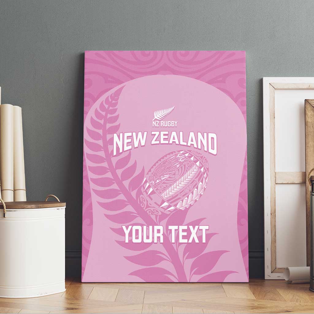 Custom New Zealand Silver Fern Rugby 2025 Canvas Wall Art All Black Aotearoa Maori Pink LT14 - Polynesian Pride