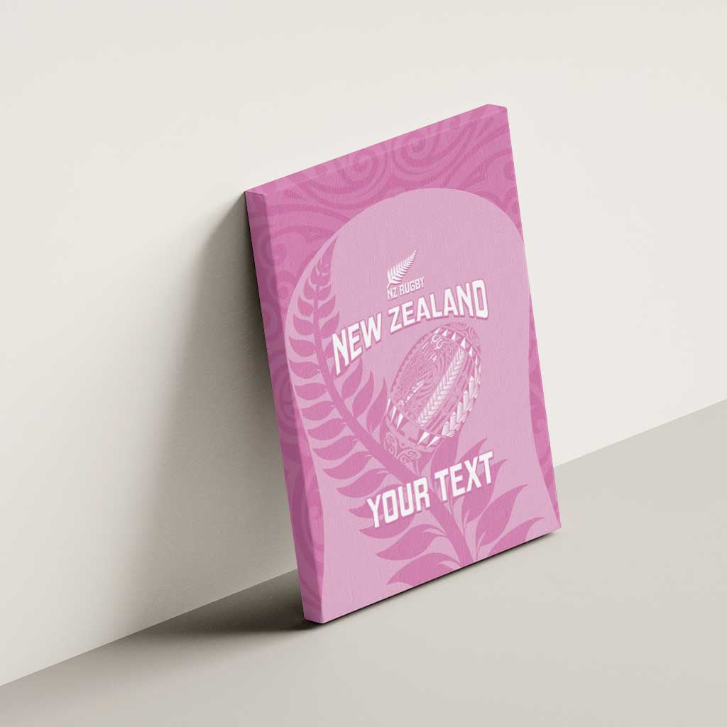 Custom New Zealand Silver Fern Rugby 2025 Canvas Wall Art All Black Aotearoa Maori Pink LT14 - Polynesian Pride