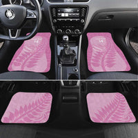 Custom New Zealand Silver Fern Rugby 2025 Car Mats All Black Aotearoa Maori Pink LT14 Set 4pcs Pink - Polynesian Pride