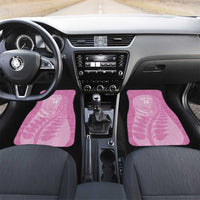 Custom New Zealand Silver Fern Rugby 2025 Car Mats All Black Aotearoa Maori Pink LT14 Set 2pcs - Front Pink - Polynesian Pride