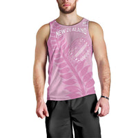 Custom New Zealand Silver Fern Rugby 2025 Men Tank Top All Black Aotearoa Maori Pink