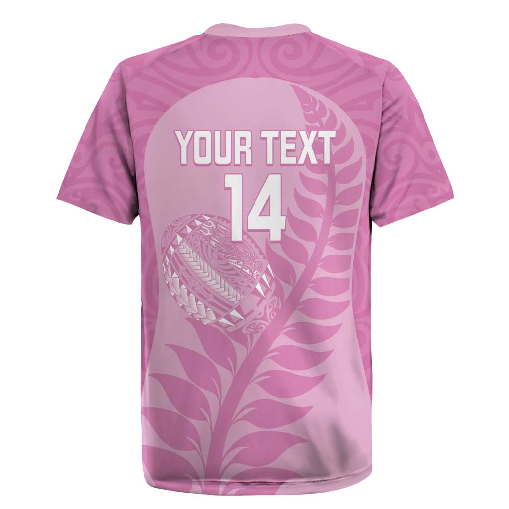 Custom New Zealand Silver Fern Rugby 2025 Rugby Jersey All Black Aotearoa Maori Pink LT14 - Polynesian Pride
