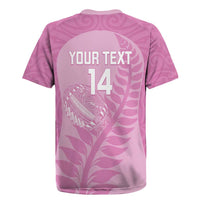 Custom New Zealand Silver Fern Rugby 2025 Rugby Jersey All Black Aotearoa Maori Pink LT14 - Polynesian Pride