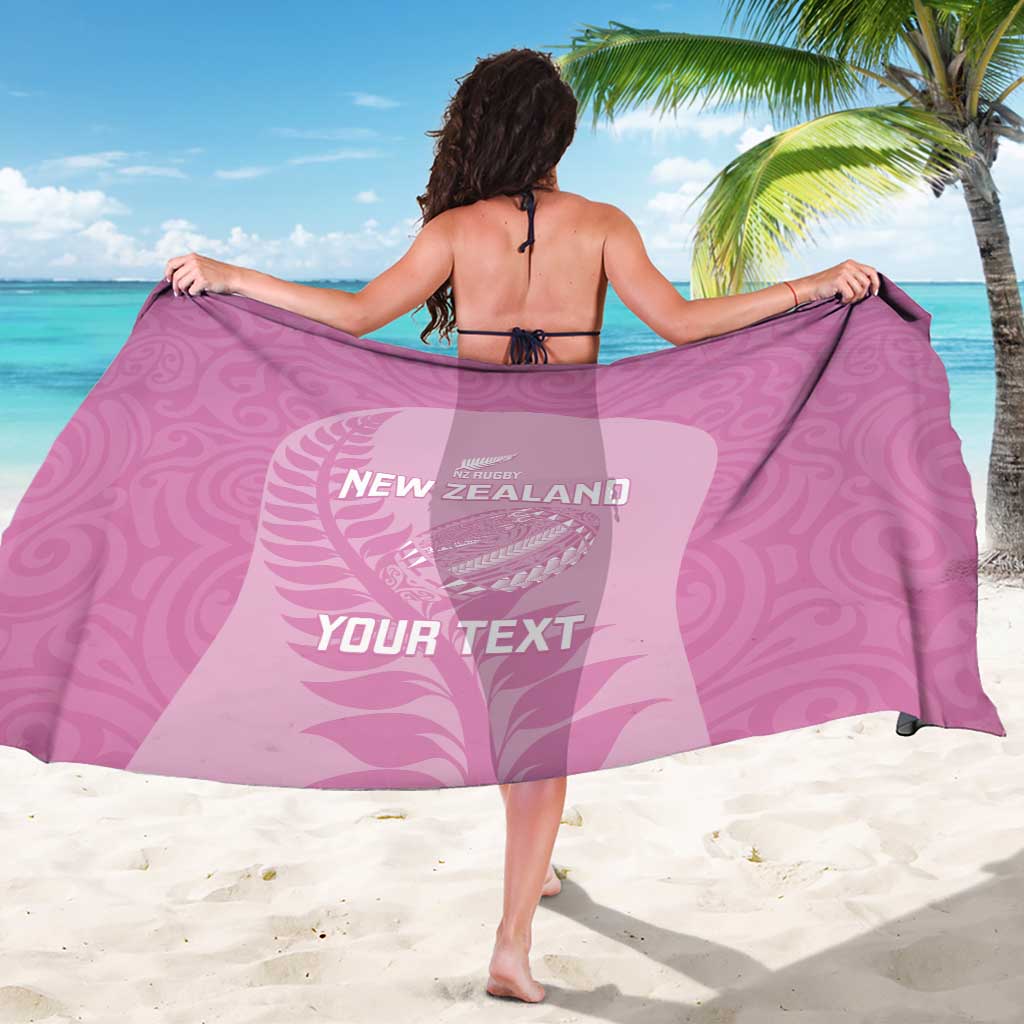 Custom New Zealand Silver Fern Rugby 2025 Sarong All Black Aotearoa Maori Pink LT14 - Polynesian Pride
