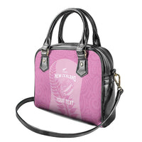 Custom New Zealand Silver Fern Rugby 2025 Shoulder Handbag All Black Aotearoa Maori Pink LT14 - Polynesian Pride