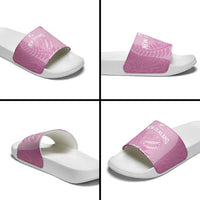 Custom New Zealand Silver Fern Rugby 2025 Slide Sandals All Black Aotearoa Maori Pink - Polynesian Pride