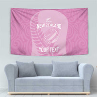 Custom New Zealand Silver Fern Rugby 2025 Tapestry All Black Aotearoa Maori Pink LT14 - Polynesian Pride
