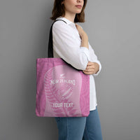 Custom New Zealand Silver Fern Rugby 2025 Tote Bag All Black Aotearoa Maori Pink - Polynesian Pride