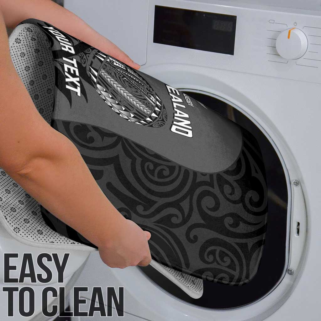 Custom New Zealand Silver Fern Rugby 2025 Bathroom Set Go Champions Aotearoa Maori Black - Polynesian Pride