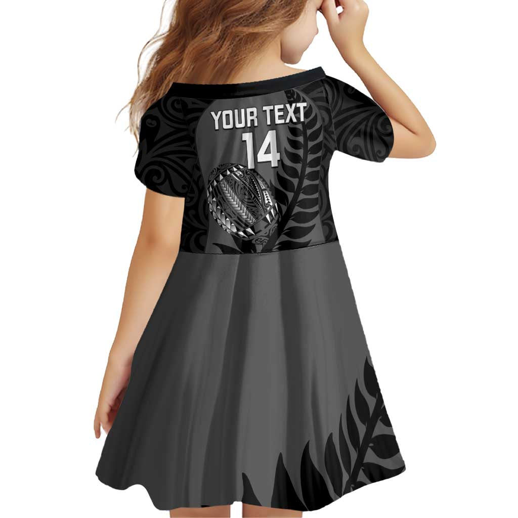 Custom New Zealand Silver Fern Rugby 2025 Family Matching Puletasi and Hawaiian Shirt Go Champions Aotearoa Maori Black