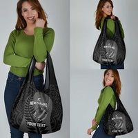 Custom New Zealand Silver Fern Rugby 2025 Grocery Bag Go Champions Aotearoa Maori Black LT14 - Polynesian Pride