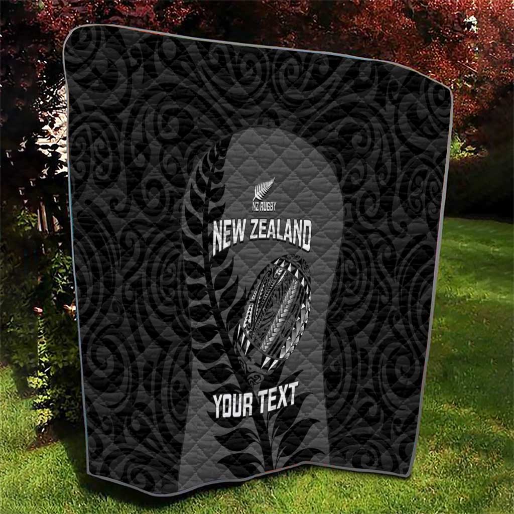 Custom New Zealand Silver Fern Rugby 2025 Quilt Go Champions Aotearoa Maori Black LT14 - Polynesian Pride