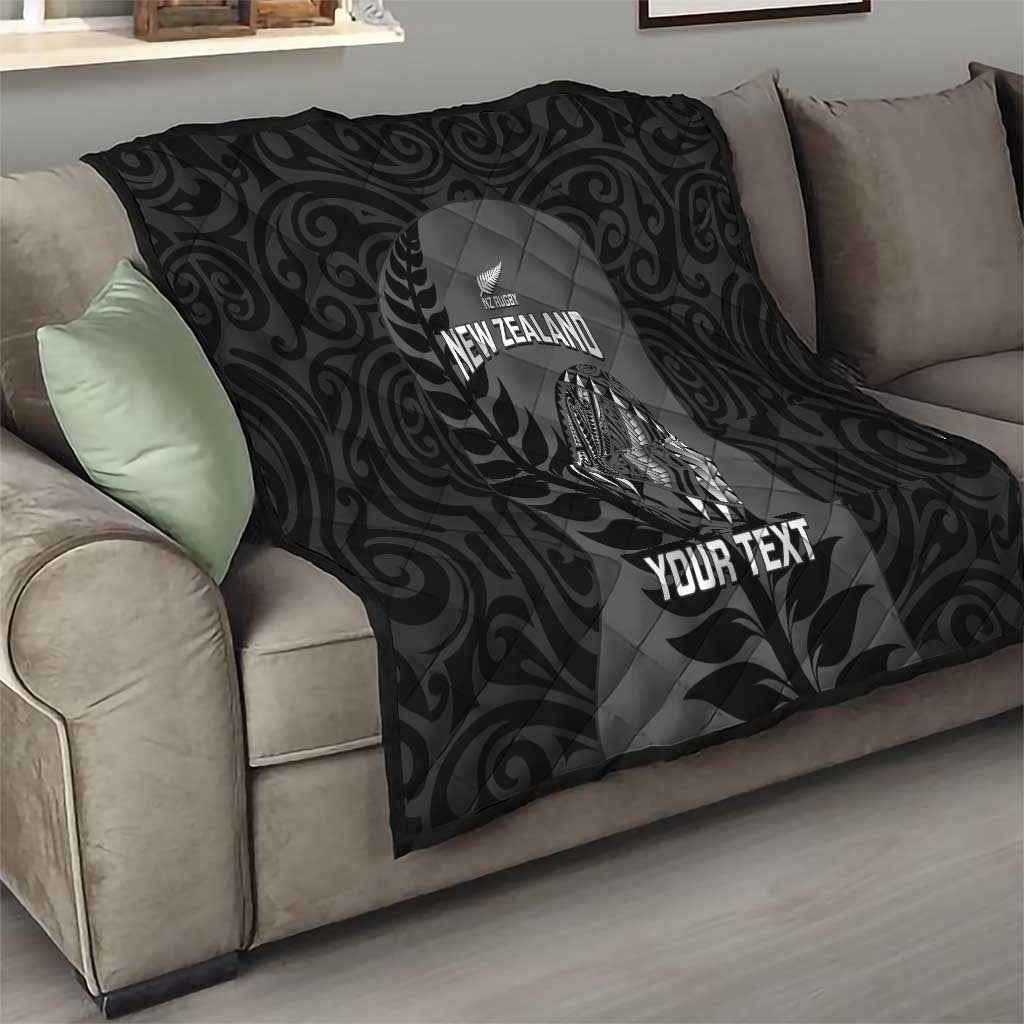 Custom New Zealand Silver Fern Rugby 2025 Quilt Go Champions Aotearoa Maori Black LT14 - Polynesian Pride