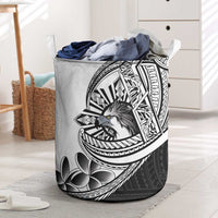 Philippines Eagle Sun Laundry Basket Filipino Agila Polynesian Tattoo Black Color