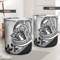 Philippines Eagle Sun Laundry Basket Filipino Agila Polynesian Tattoo Black Color
