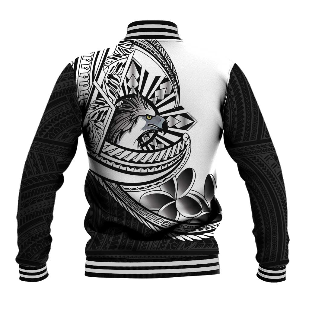 Philippines Eagle Sun Baseball Jacket Filipino Agila Polynesian Tattoo Black Color
