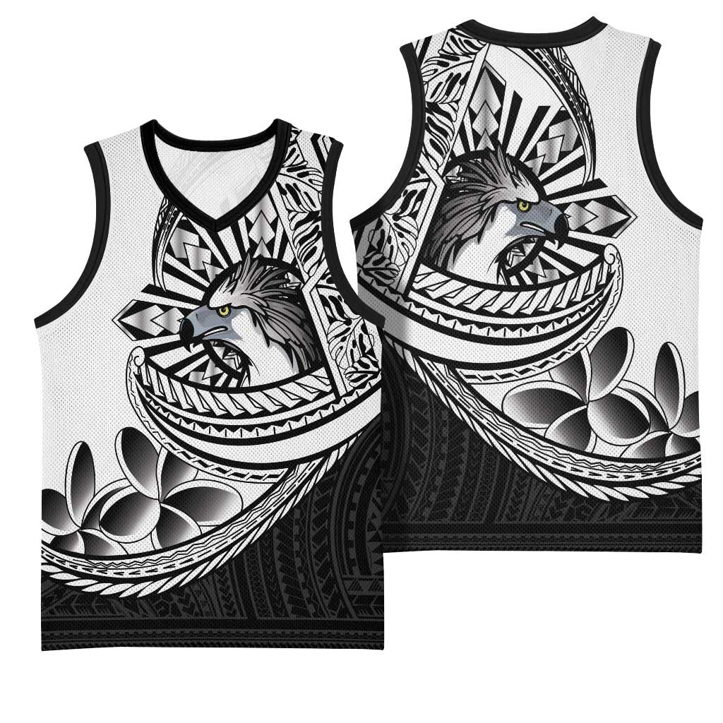 Philippines Eagle Sun Basketball Jersey Filipino Agila Polynesian Tattoo Black Color LT14 - Polynesian Pride