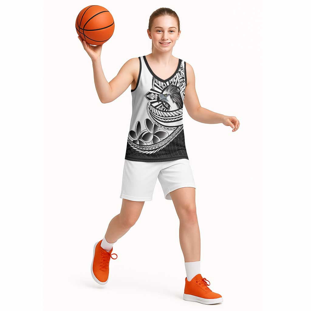 Philippines Eagle Sun Basketball Jersey Filipino Agila Polynesian Tattoo Black Color LT14 - Polynesian Pride