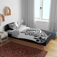 Philippines Eagle Sun Bedding Set Filipino Agila Polynesian Tattoo Black Color