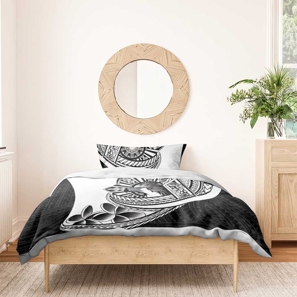 Philippines Eagle Sun Bedding Set Filipino Agila Polynesian Tattoo Black Color