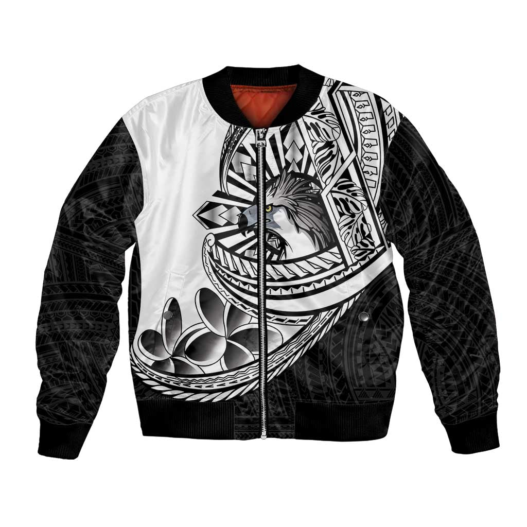 Philippines Eagle Sun Bomber Jacket Filipino Agila Polynesian Tattoo Black Color
