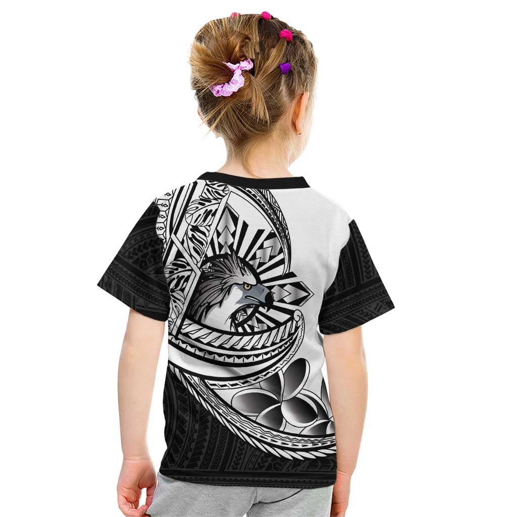 Philippines Eagle Sun Kid T Shirt Filipino Agila Polynesian Tattoo Black Color LT14 - Polynesian Pride