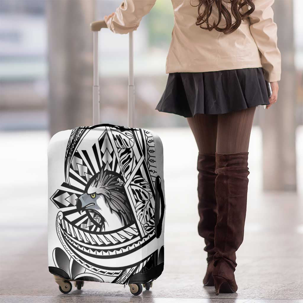 Philippines Eagle Sun Luggage Cover Filipino Agila Polynesian Tattoo Black Color LT14 - Polynesian Pride