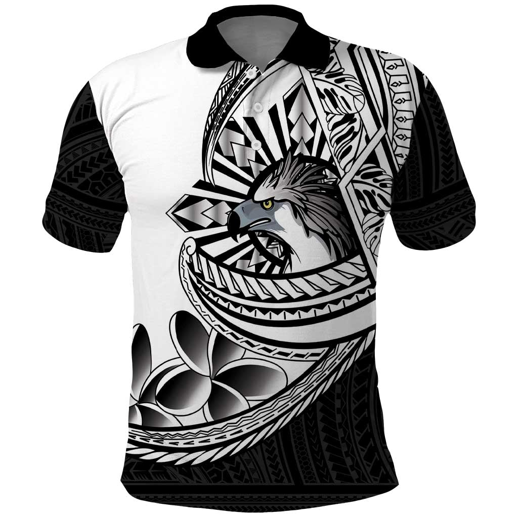 Philippines Eagle Sun Polo Shirt Filipino Agila Polynesian Tattoo Black Color LT14 Black - Polynesian Pride