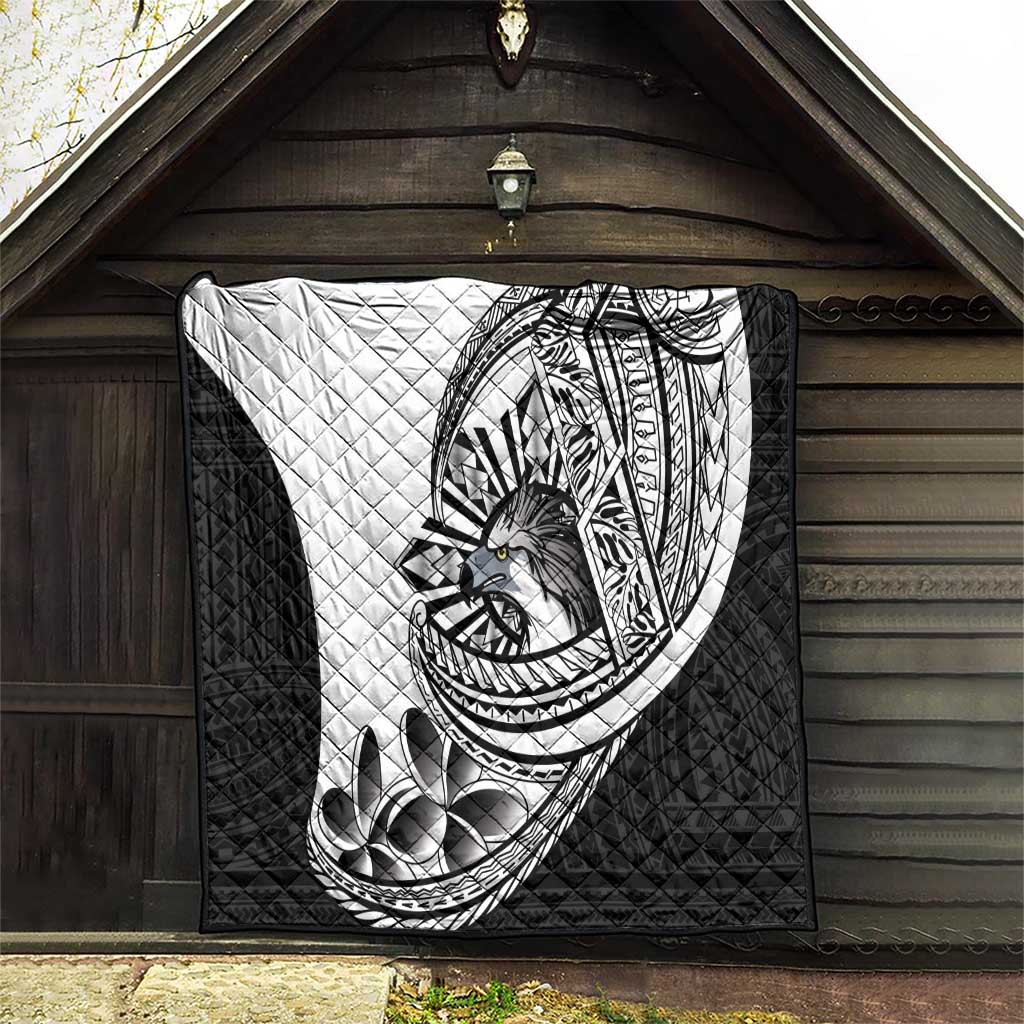Philippines Eagle Sun Quilt Filipino Agila Polynesian Tattoo Black Color