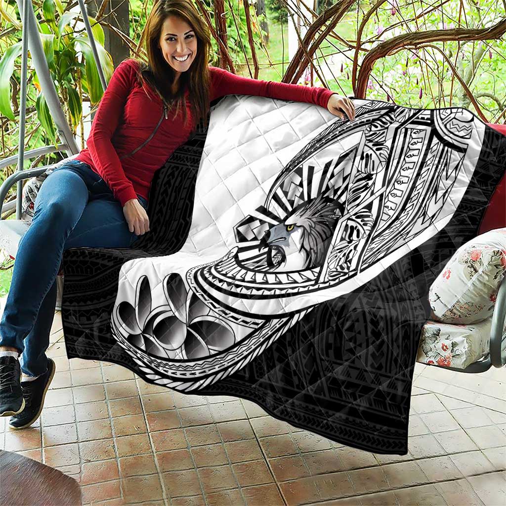Philippines Eagle Sun Quilt Filipino Agila Polynesian Tattoo Black Color