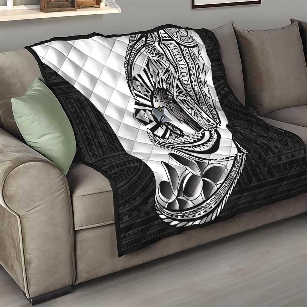 Philippines Eagle Sun Quilt Filipino Agila Polynesian Tattoo Black Color