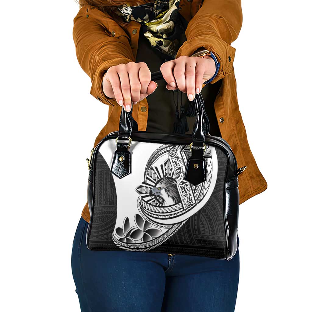 Philippines Eagle Sun Shoulder Handbag Filipino Agila Polynesian Tattoo Black Color