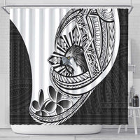 Philippines Eagle Sun Shower Curtain Filipino Agila Polynesian Tattoo Black Color