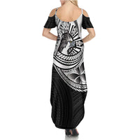 Philippines Eagle Sun Summer Maxi Dress Filipino Agila Polynesian Tattoo Black Color LT14 - Polynesian Pride