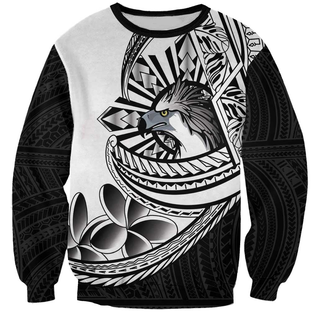 Philippines Eagle Sun Sweatshirt Filipino Agila Polynesian Tattoo Black Color