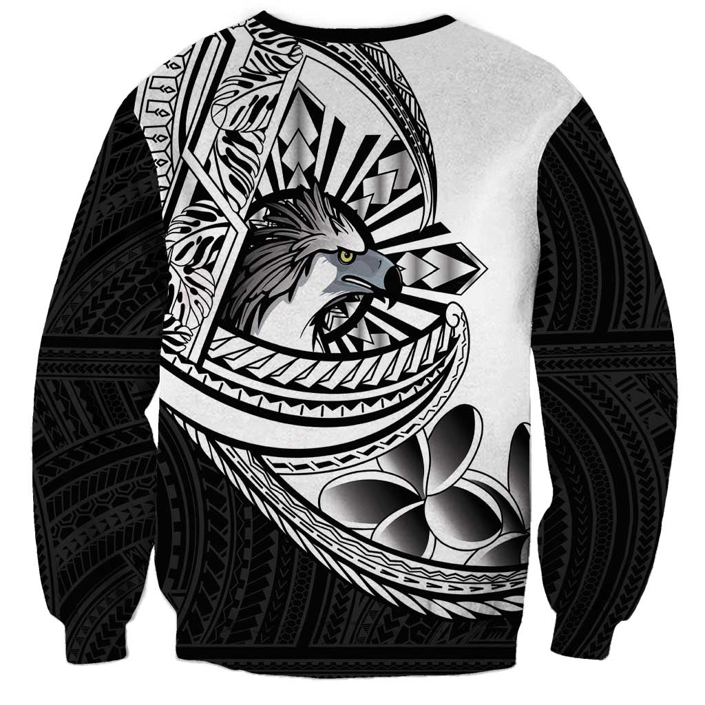Philippines Eagle Sun Sweatshirt Filipino Agila Polynesian Tattoo Black Color
