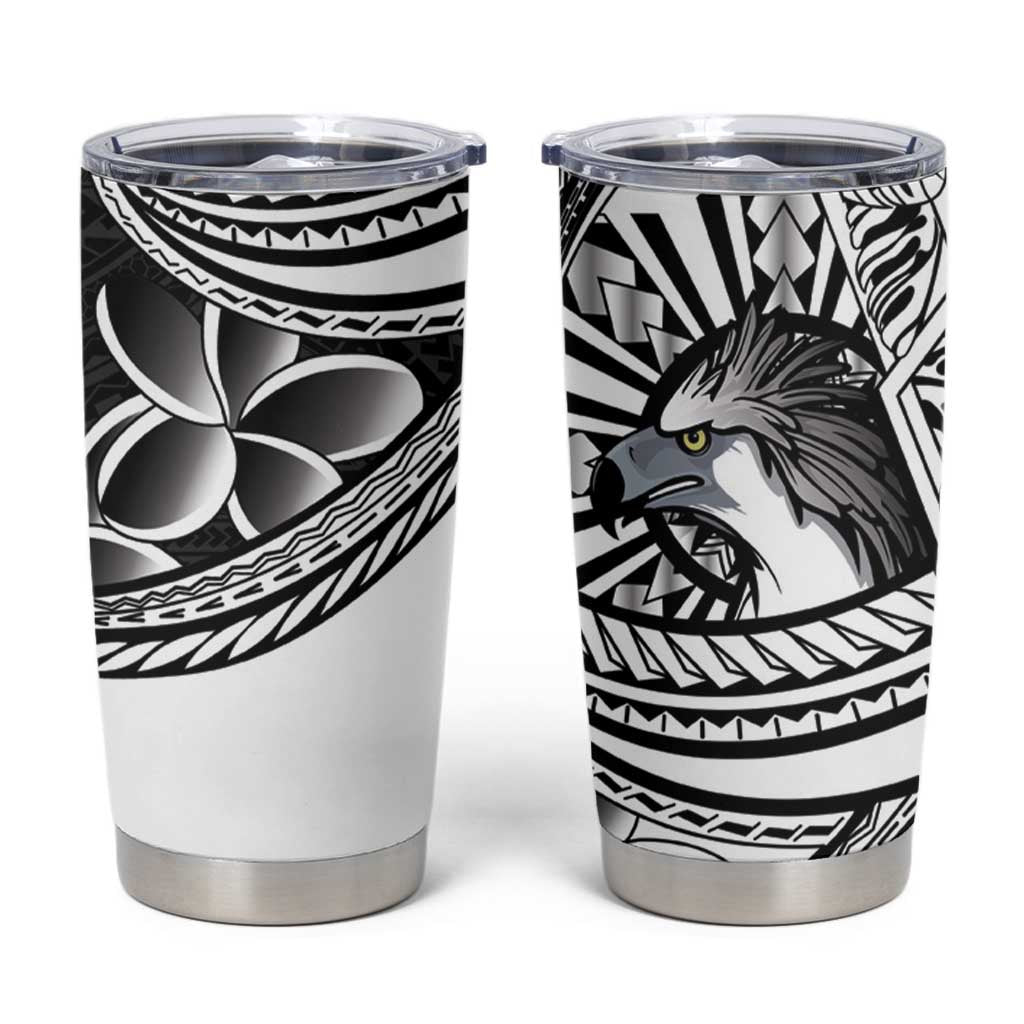 Philippines Eagle Sun Tumbler Cup Filipino Agila Polynesian Tattoo Black Color LT14 Black - Polynesian Pride
