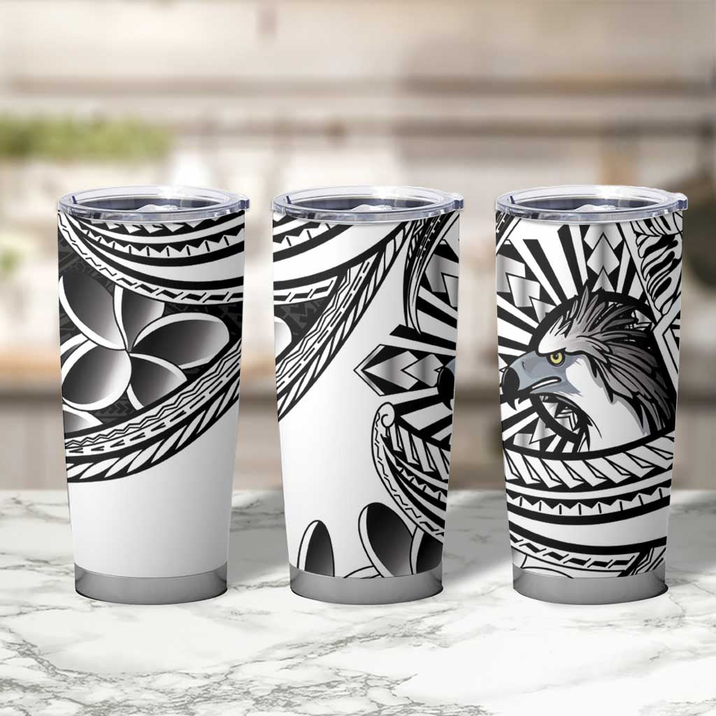 Philippines Eagle Sun Tumbler Cup Filipino Agila Polynesian Tattoo Black Color LT14 - Polynesian Pride