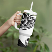 Philippines Eagle Sun Tumbler With Handle Filipino Agila Polynesian Tattoo Black Color LT14 - Polynesian Pride