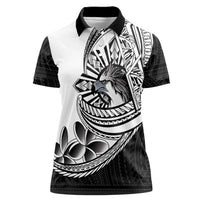 Philippines Eagle Sun Women Polo Shirt Filipino Agila Polynesian Tattoo Black Color LT14 Female Black - Polynesian Pride