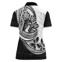 Philippines Eagle Sun Women Polo Shirt Filipino Agila Polynesian Tattoo Black Color LT14 - Polynesian Pride