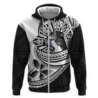 Philippines Eagle Sun Zip Hoodie Filipino Agila Polynesian Tattoo Black Color LT14 Zip Hoodie Black - Polynesian Pride