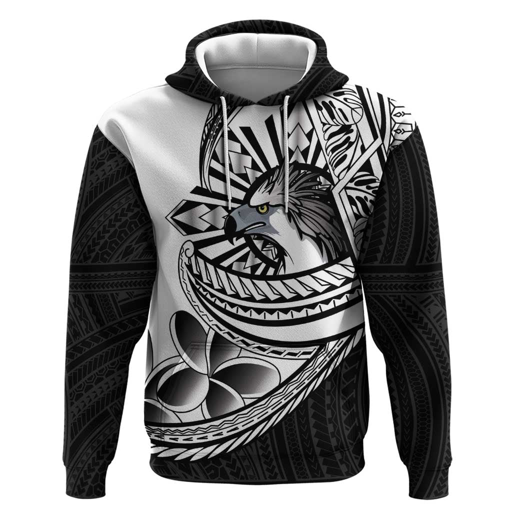 Philippines Eagle Sun Zip Hoodie Filipino Agila Polynesian Tattoo Black Color LT14 Pullover Hoodie Black - Polynesian Pride